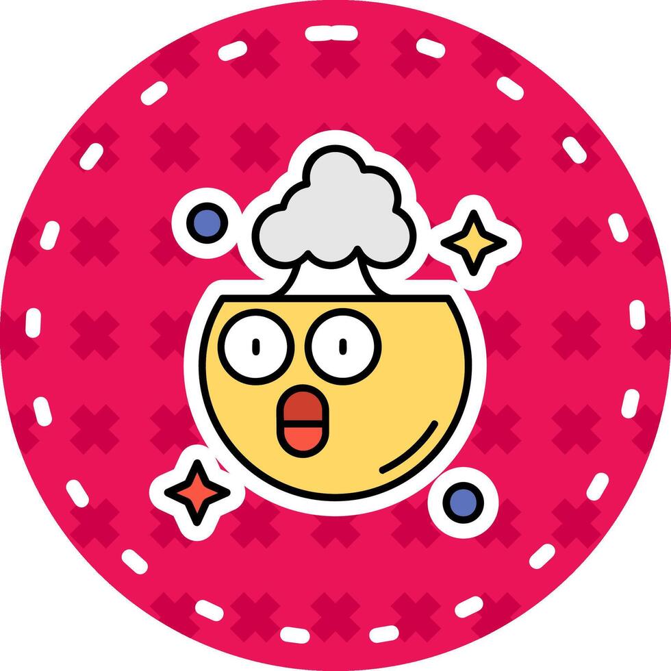 Exploding Line Filled Sticker Icon vector