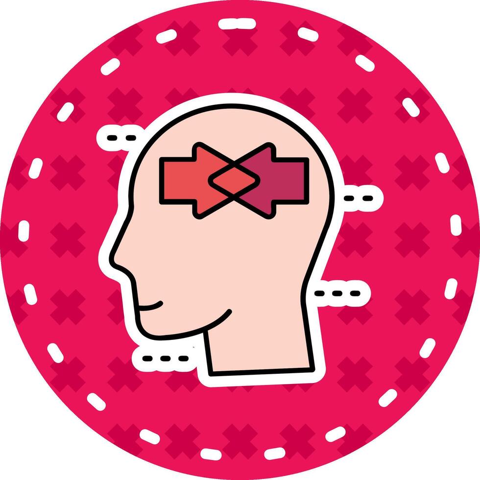 Conflict Line Filled Sticker Icon vector