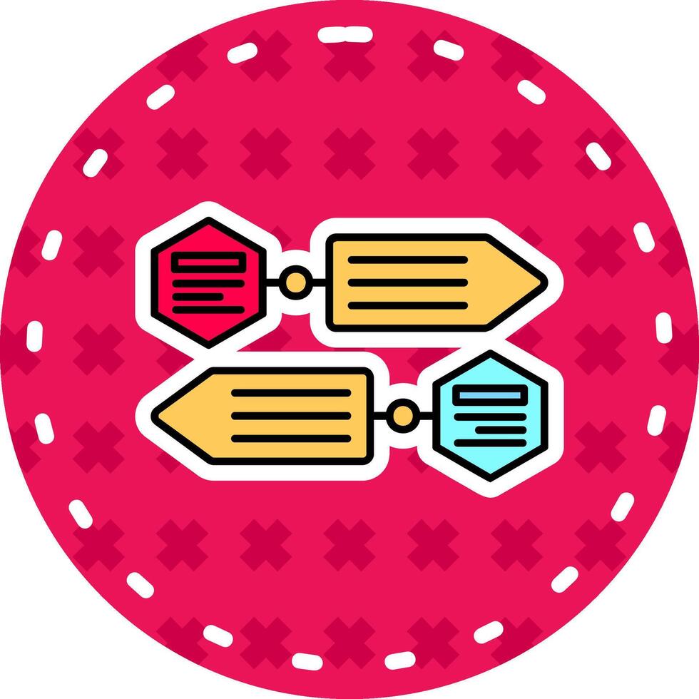 Infographic elements Line Filled Sticker Icon vector