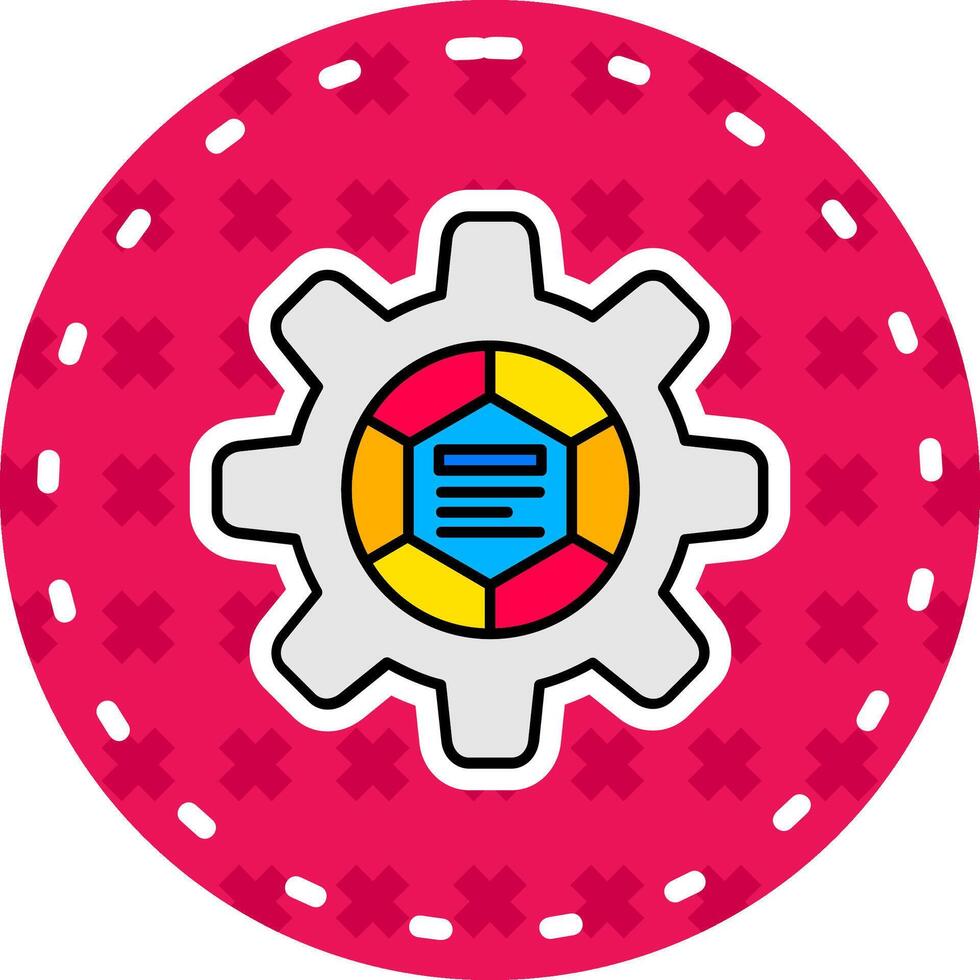 Infographic elements Line Filled Sticker Icon vector