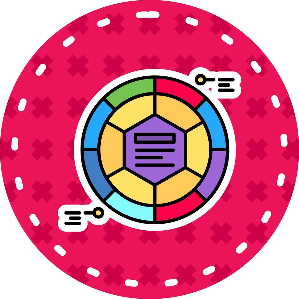Infographic elements Line Filled Sticker Icon vector