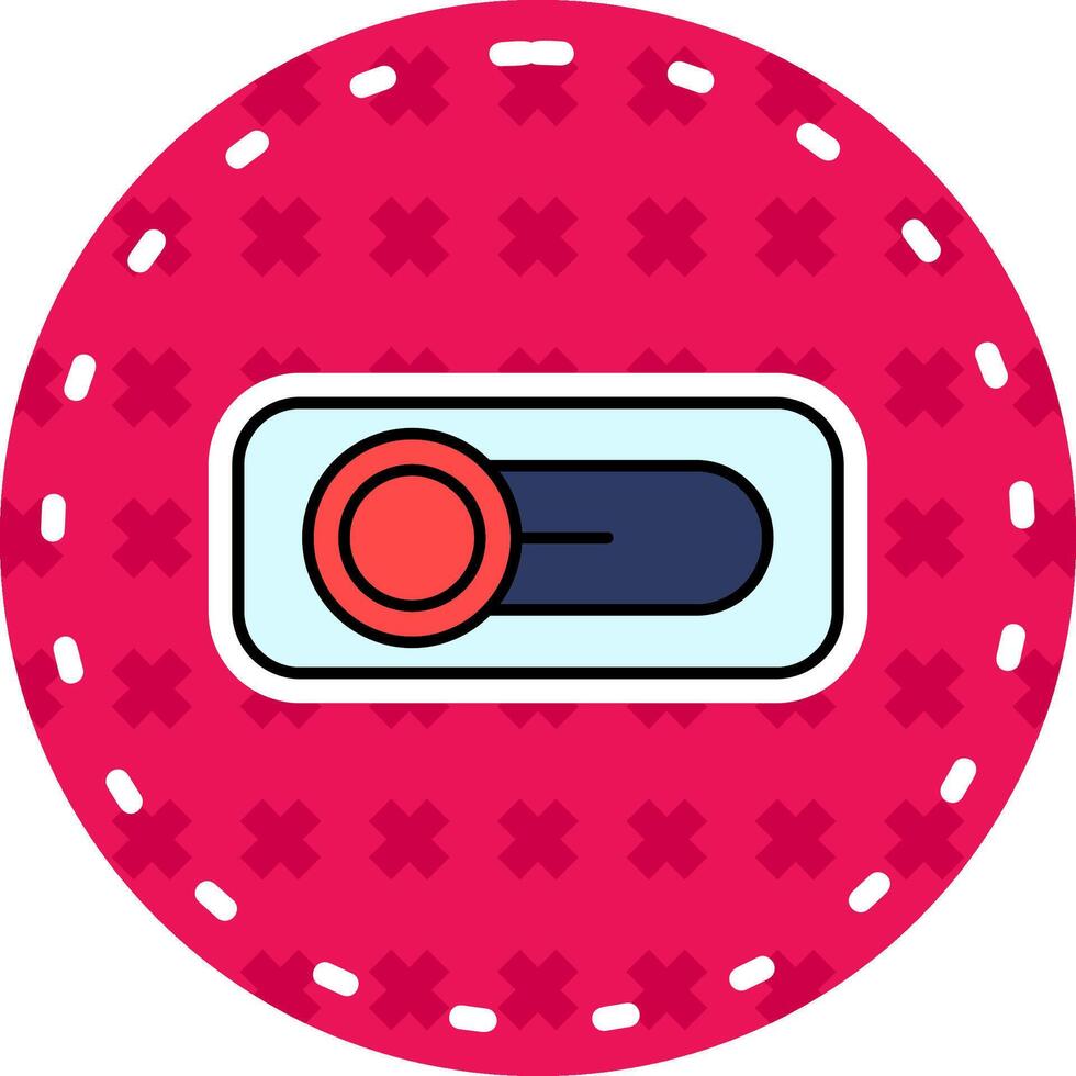 Switch Line Filled Sticker Icon vector