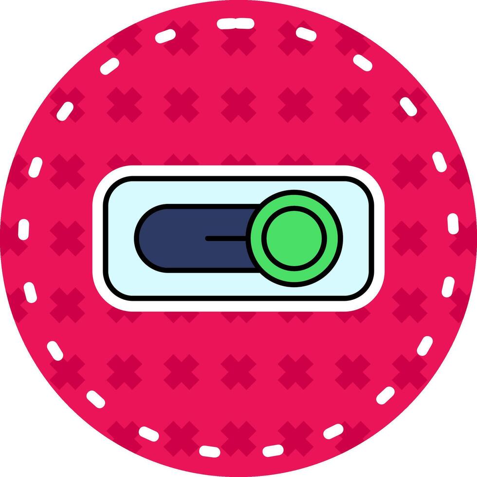 Switch Line Filled Sticker Icon vector