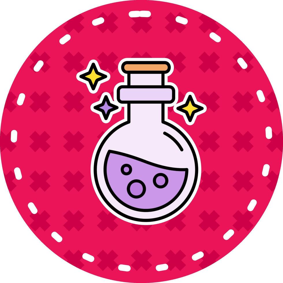 Potion Line Filled Sticker Icon vector