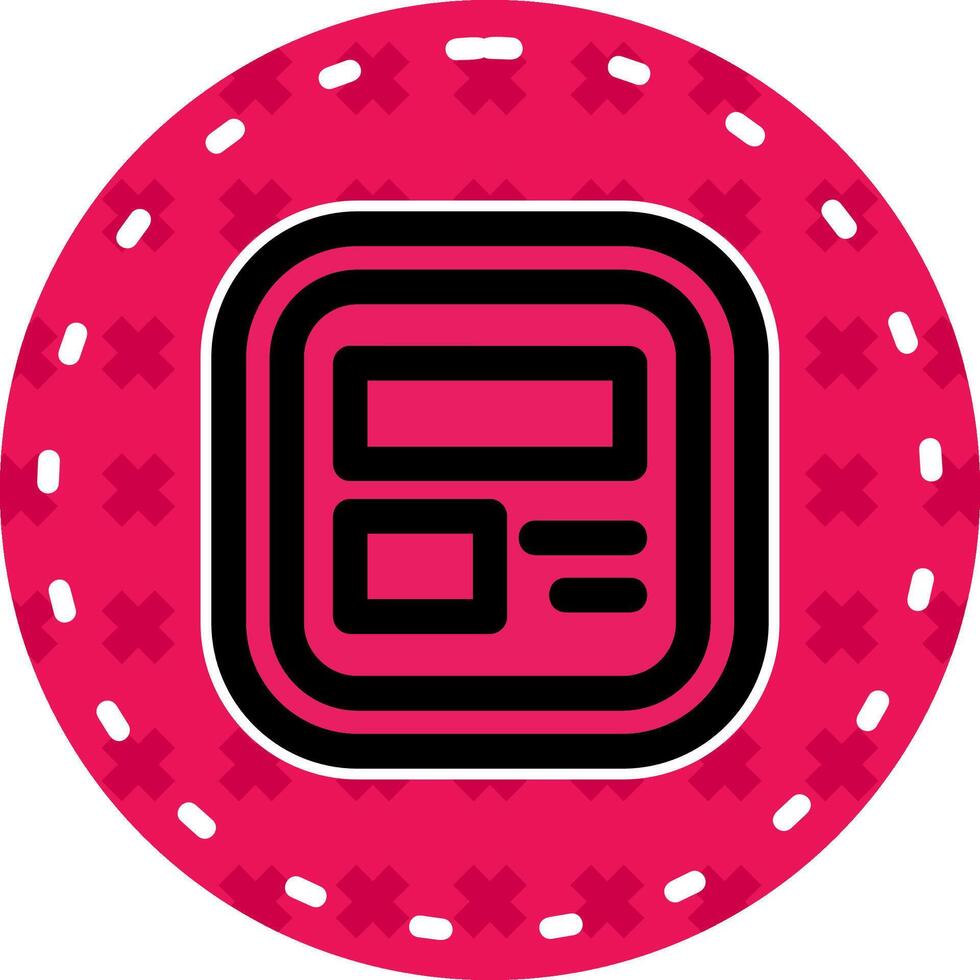 Layout Line Filled Sticker Icon vector