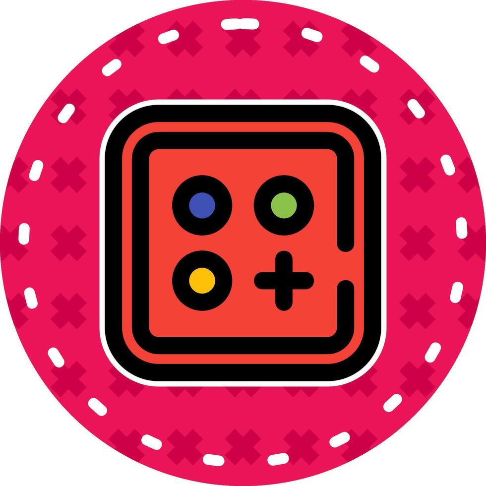 Menu Line Filled Sticker Icon vector