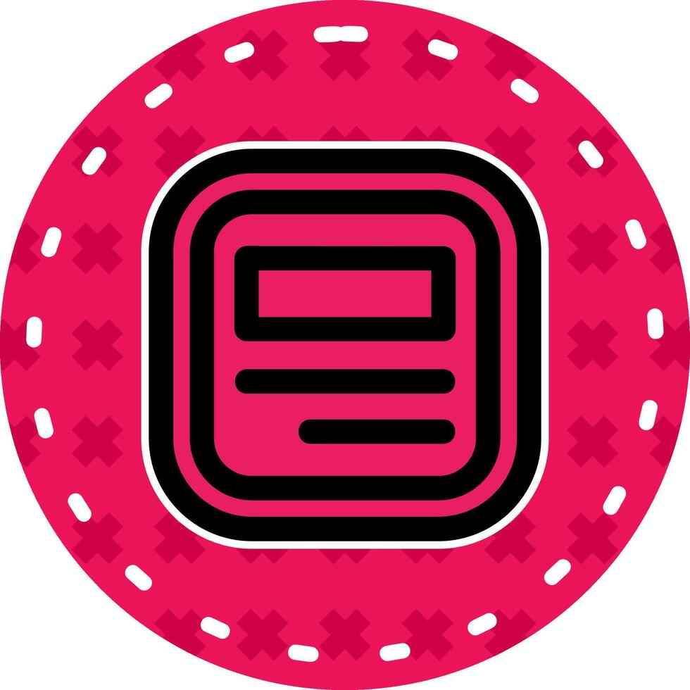 Layout Line Filled Sticker Icon vector