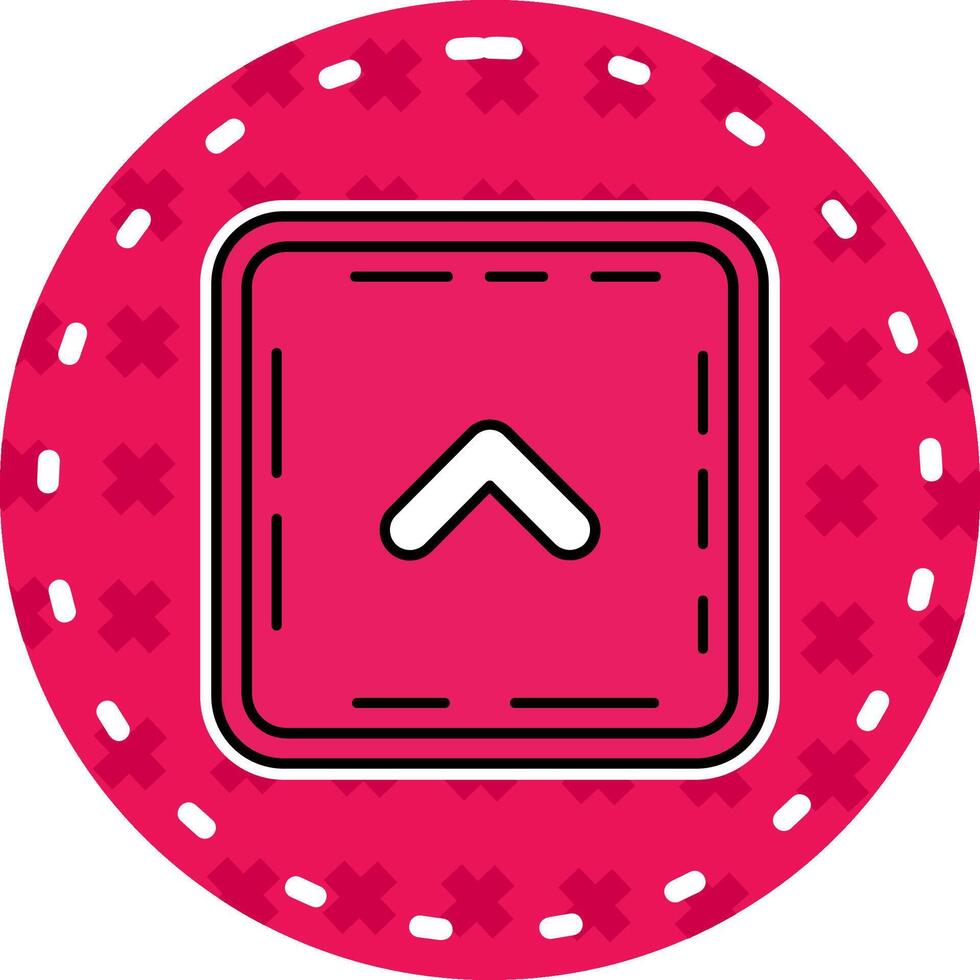 Chevron Line Filled Sticker Icon vector