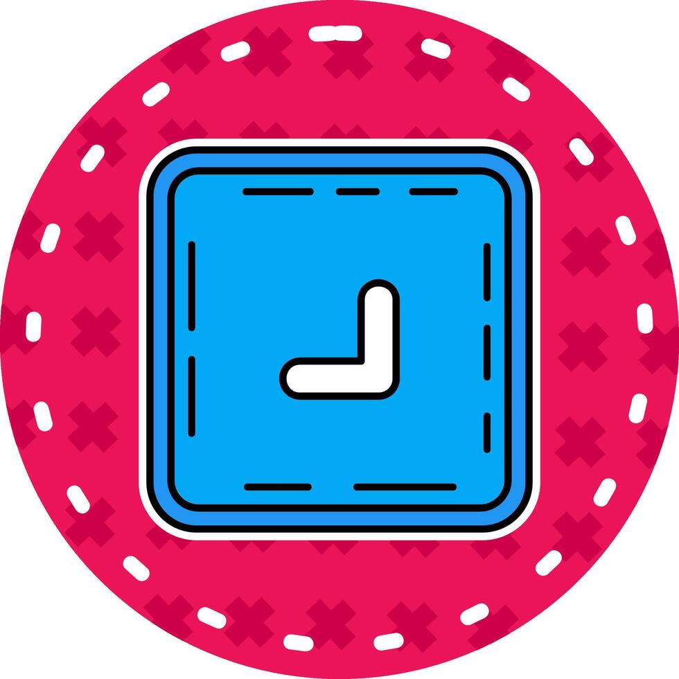 Chevron Line Filled Sticker Icon vector