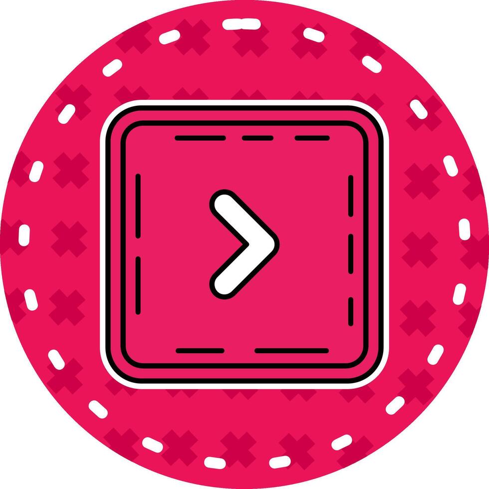 Chevron Line Filled Sticker Icon vector