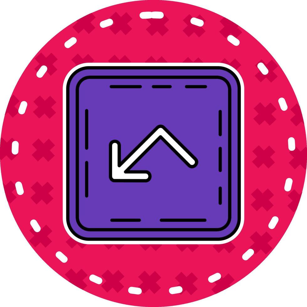 Bounce Line Filled Sticker Icon vector