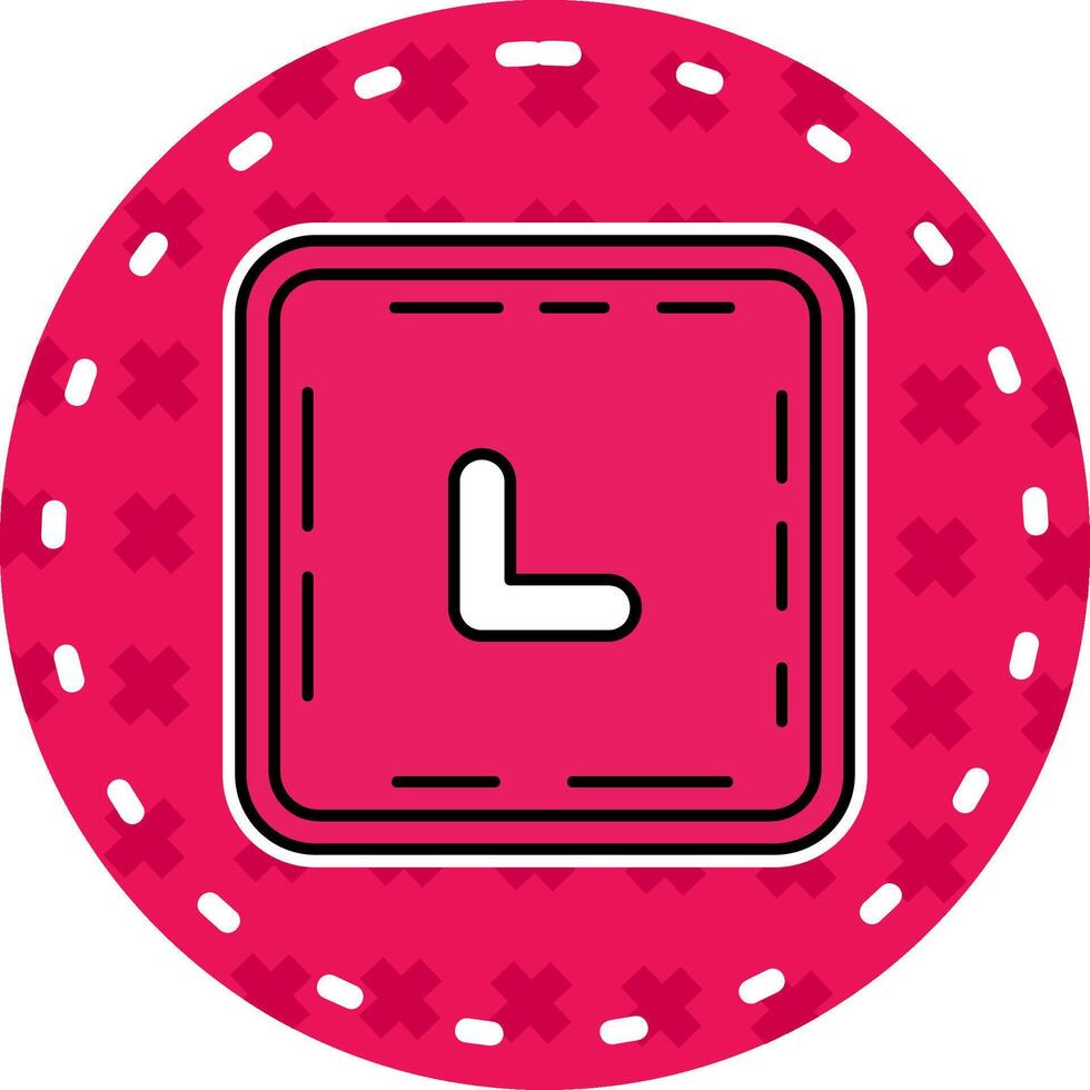 Chevron Line Filled Sticker Icon vector