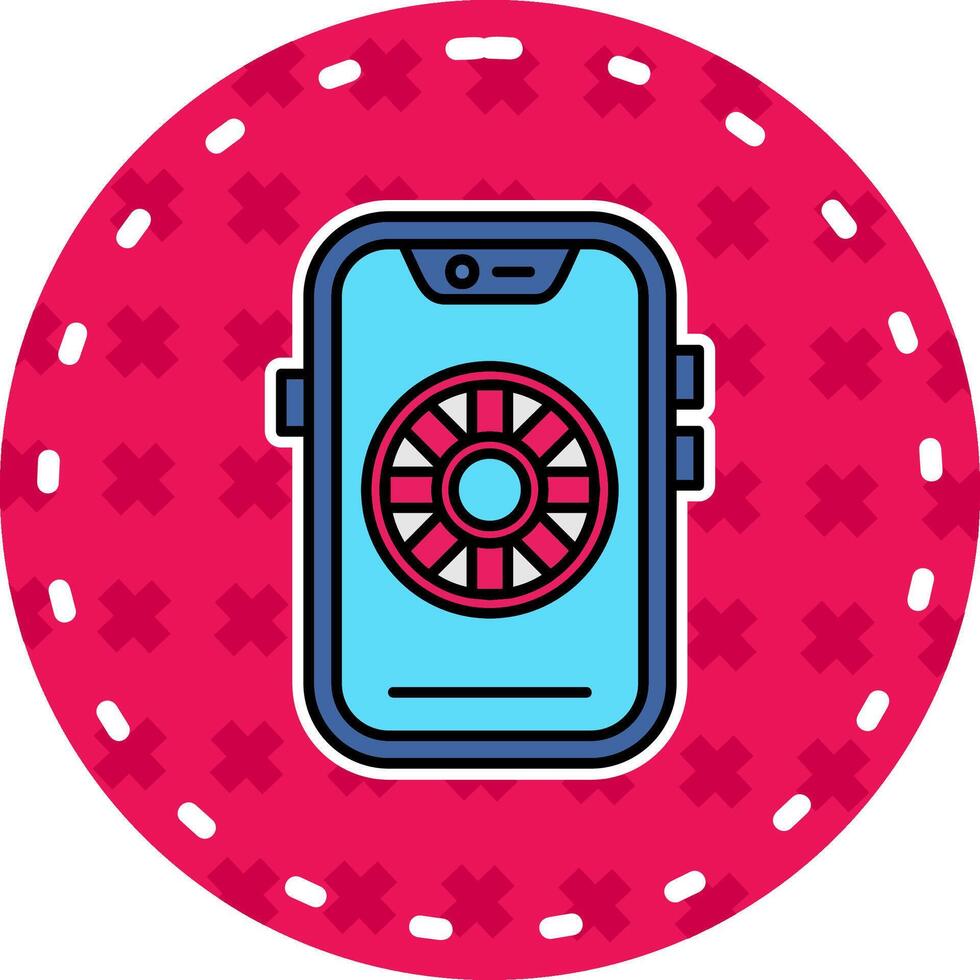 Lifesaver Line Filled Sticker Icon vector