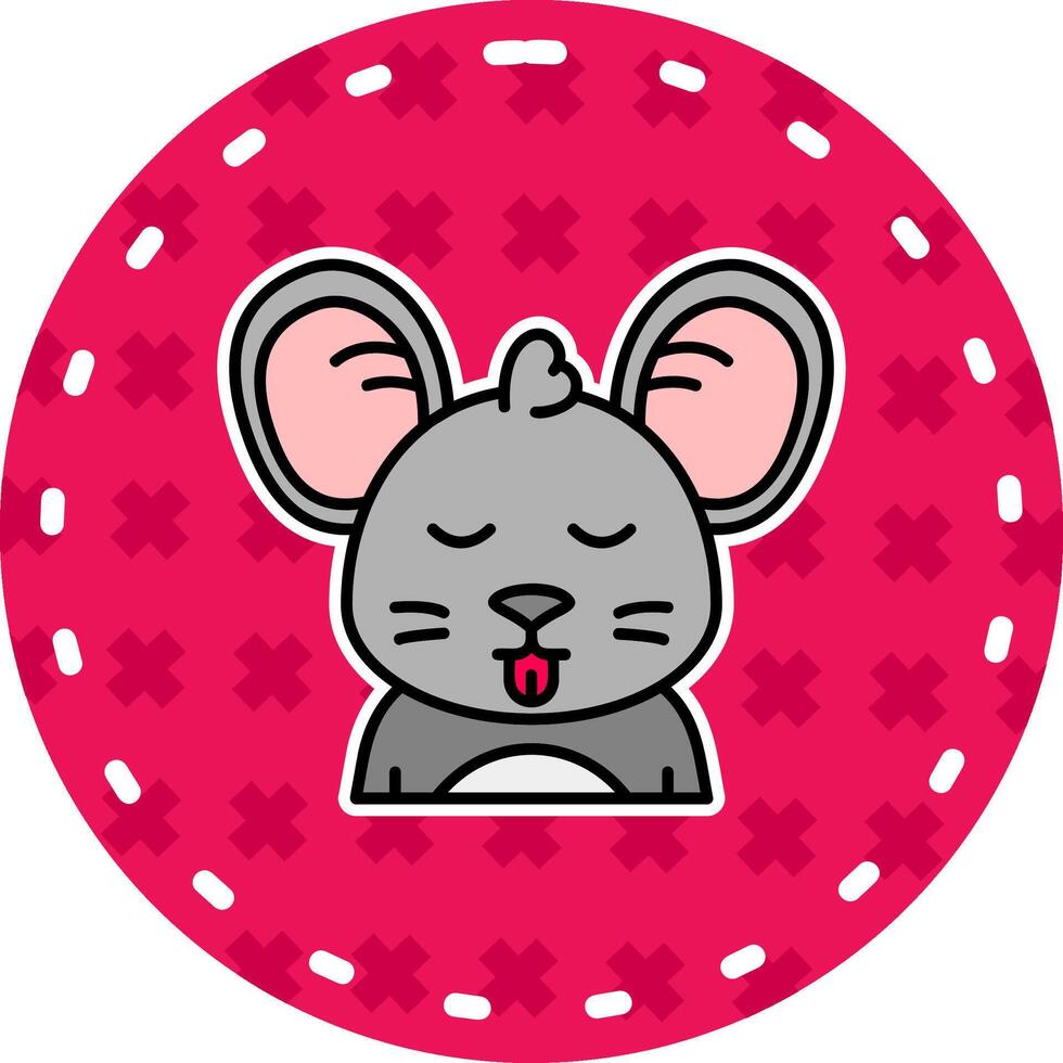 Cute Line Filled Sticker Icon vector