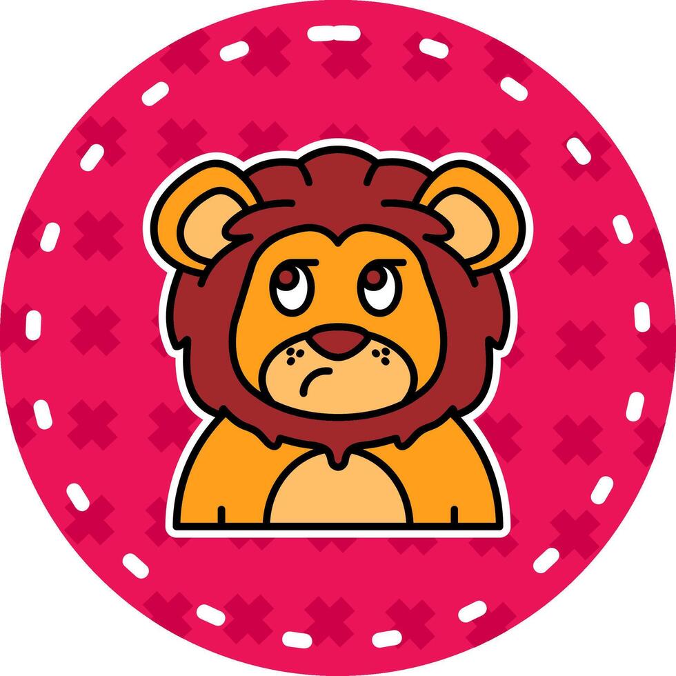 Liar Line Filled Sticker Icon vector