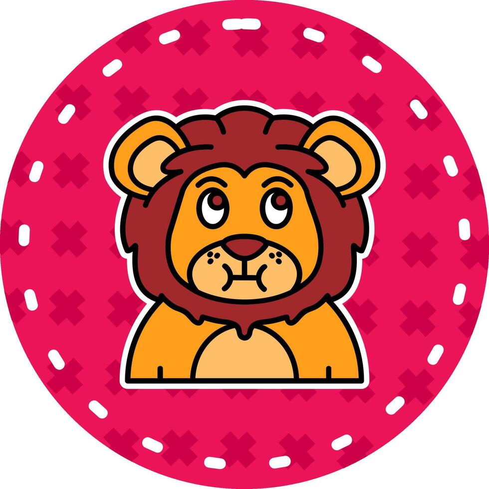 Sickness Line Filled Sticker Icon vector