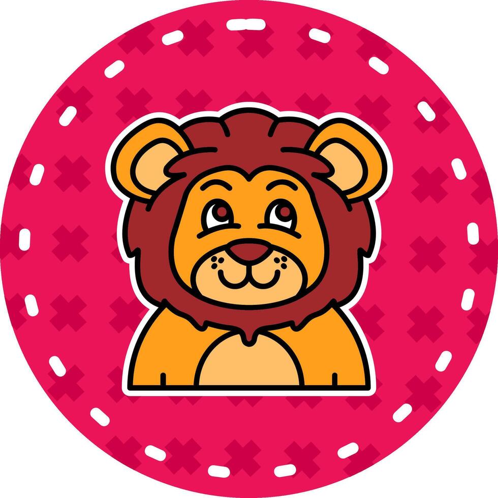 FALSE Line Filled Sticker Icon vector