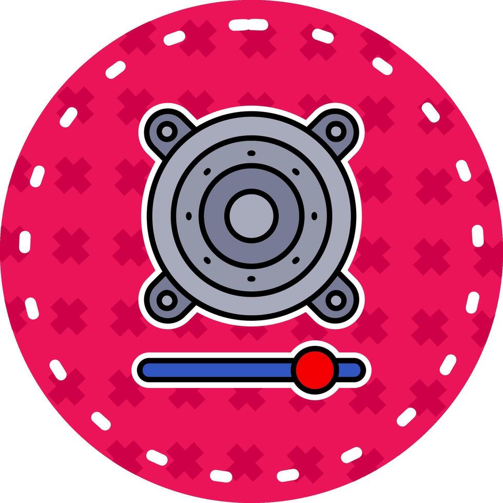 Speaker Line Filled Sticker Icon vector