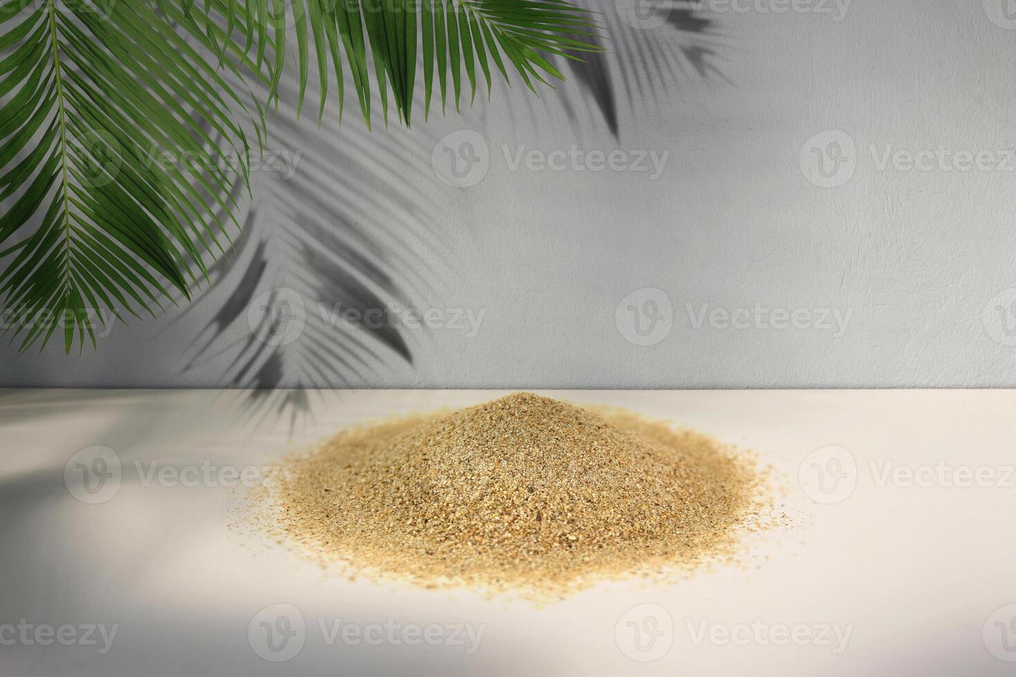 free space sand for presentation show product cosmetic display , stage pedestal or platform background photo