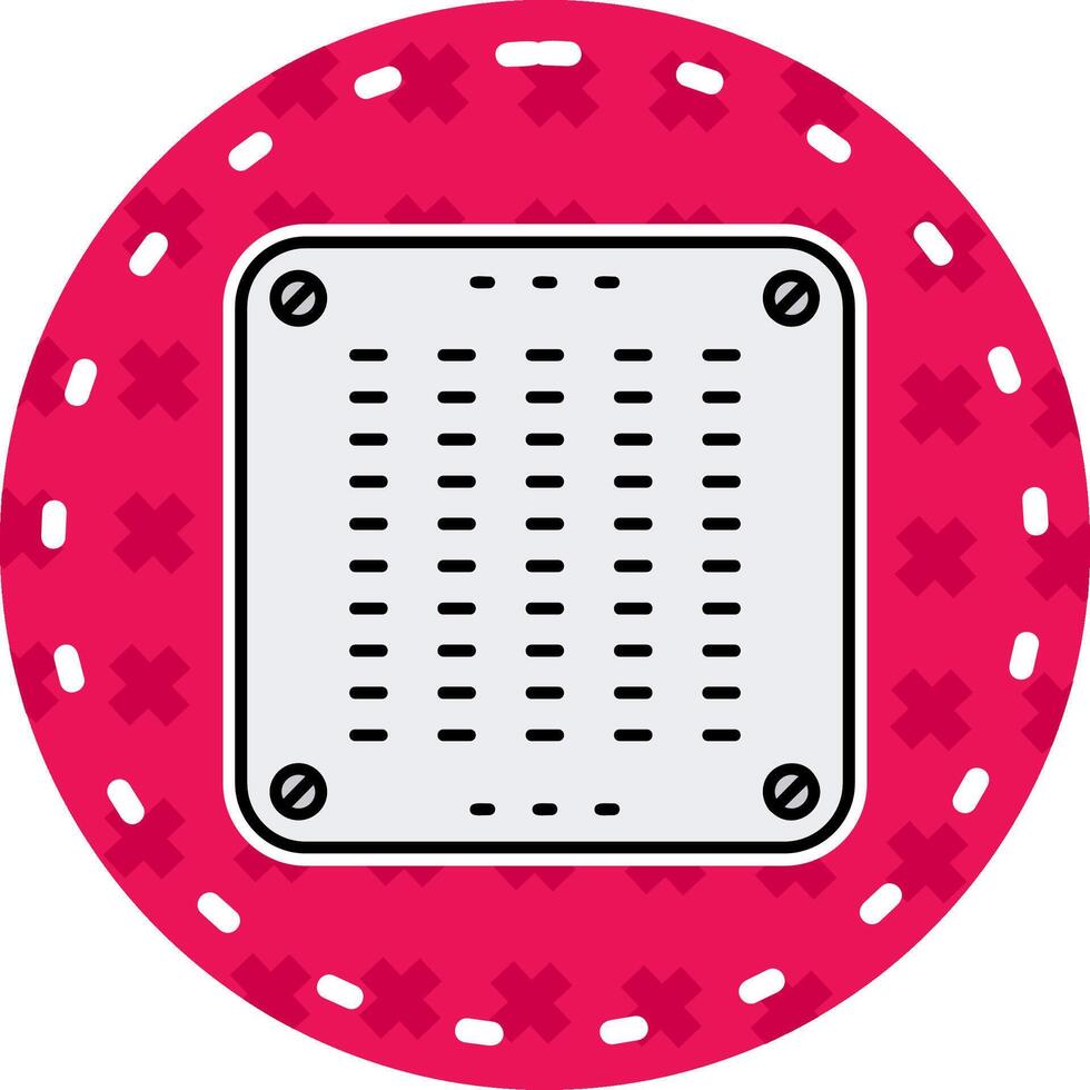 Air conditioner Line Filled Sticker Icon vector