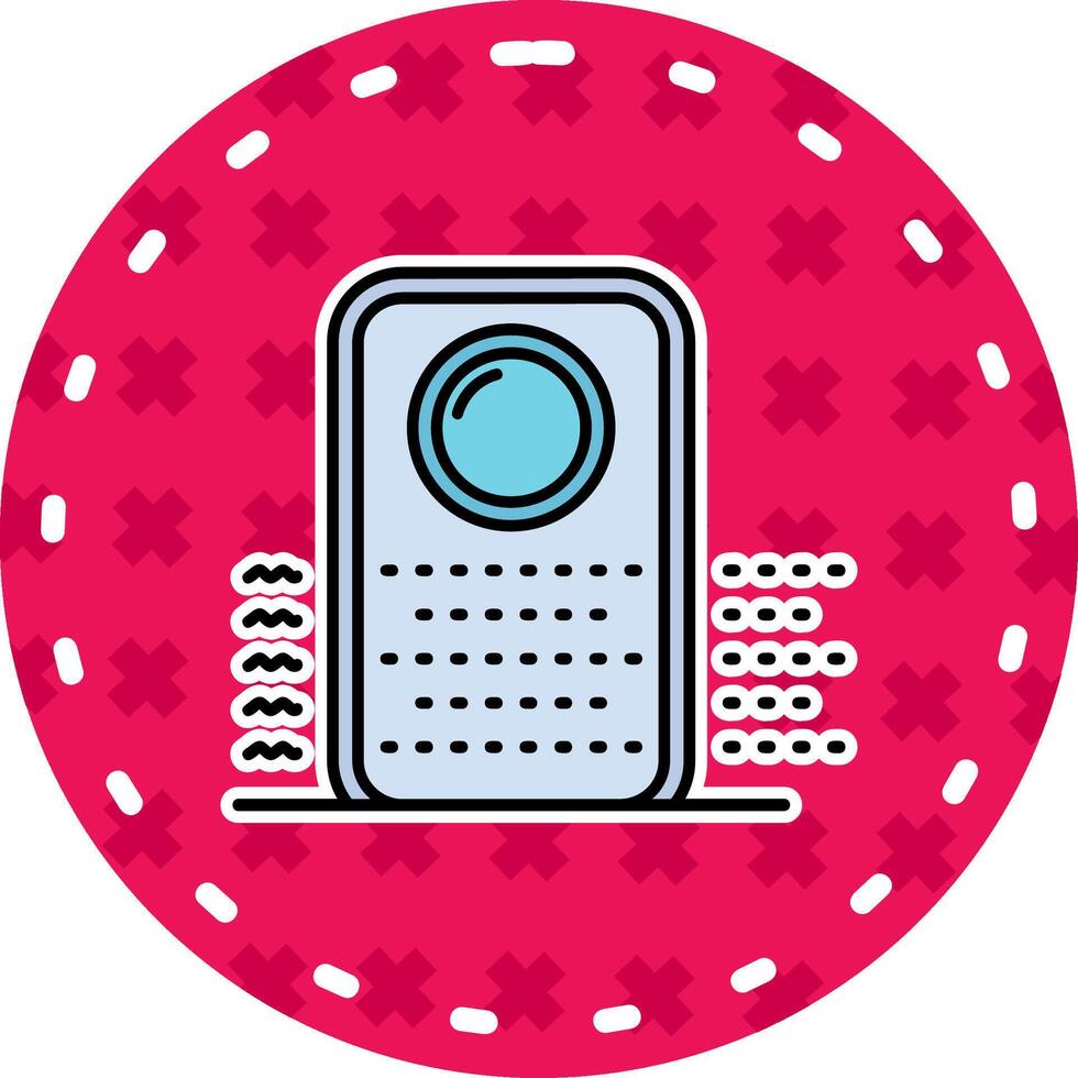 Purifier Line Filled Sticker Icon vector