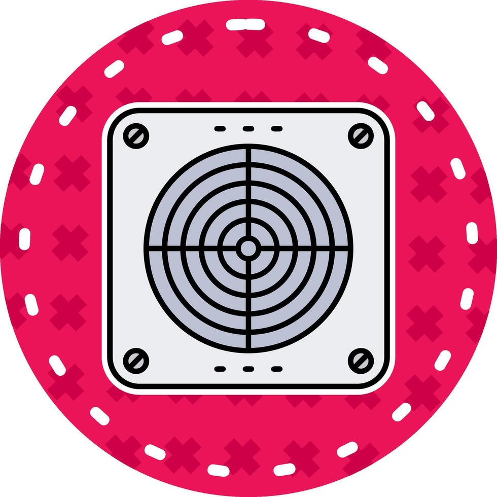 Extractor Line Filled Sticker Icon vector