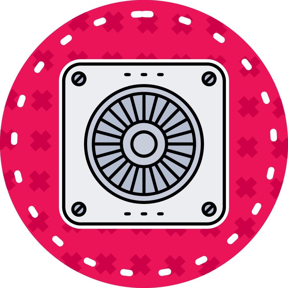 Extractor Line Filled Sticker Icon vector