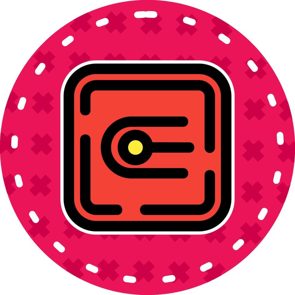 Endpoint Line Filled Sticker Icon vector