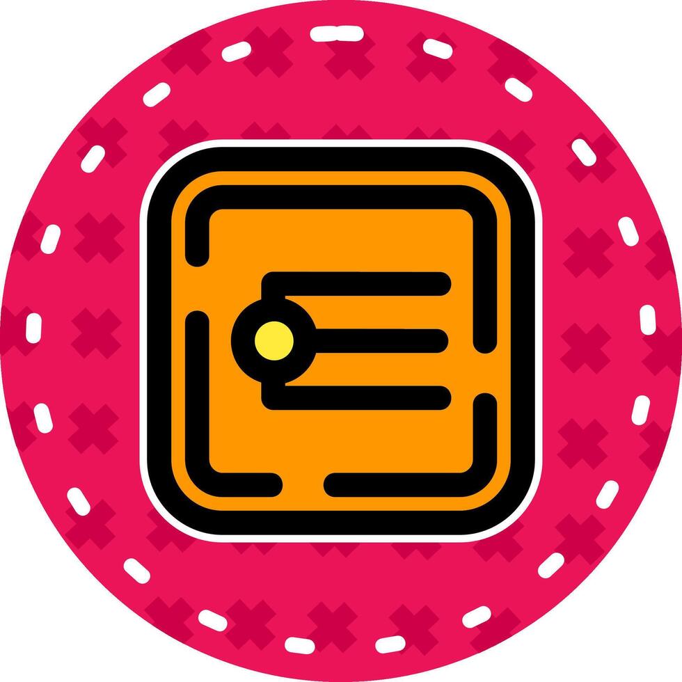 Endpoint Line Filled Sticker Icon vector