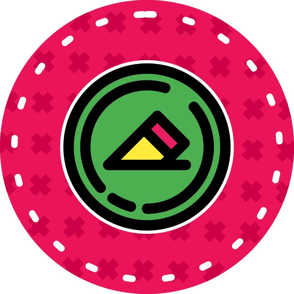Clear format Line Filled Sticker Icon vector