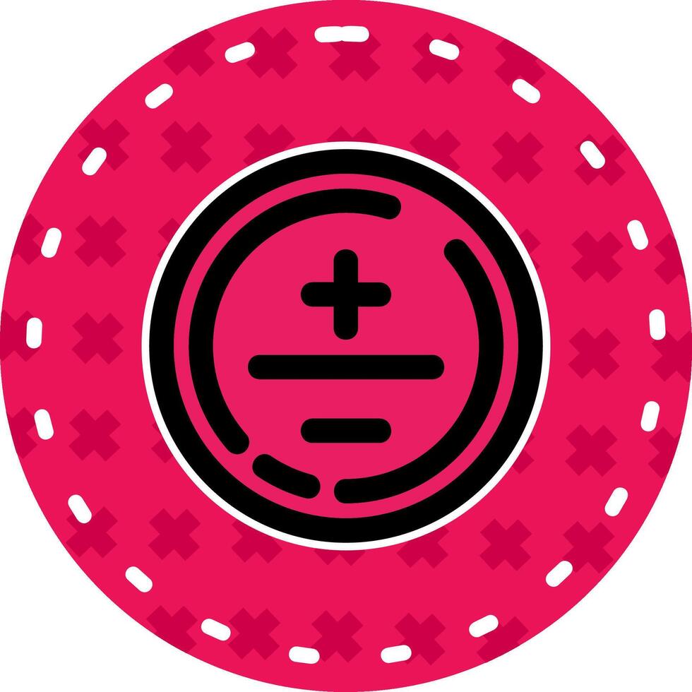 Mathematical symbol Line Filled Sticker Icon vector