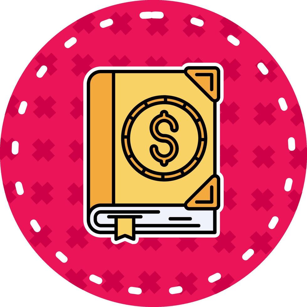 Currency Line Filled Sticker Icon vector