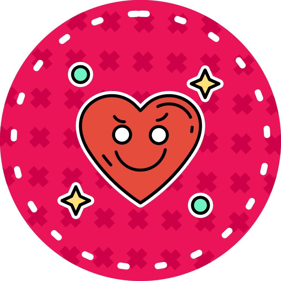 Envy Line Filled Sticker Icon vector