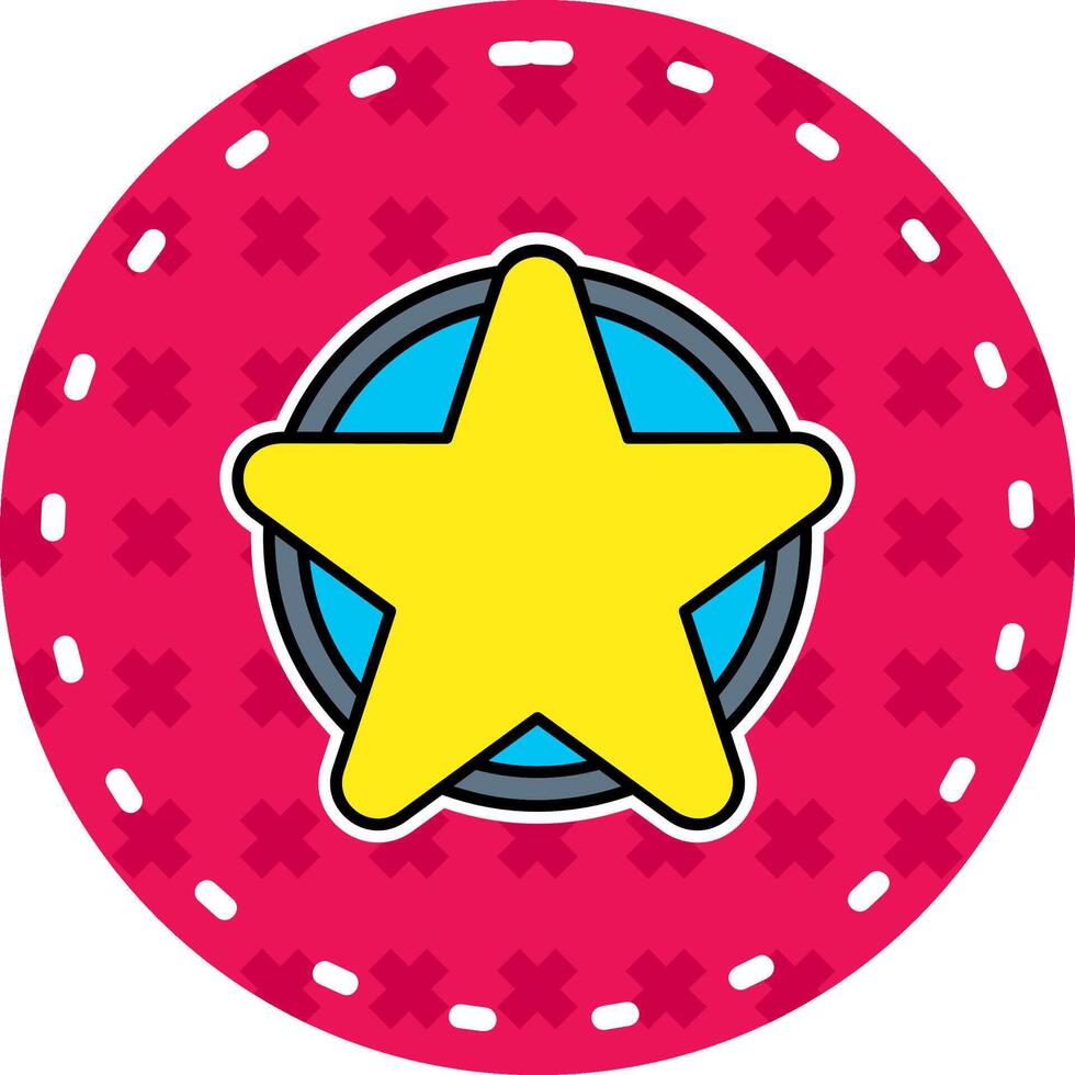 Favorite Line Filled Sticker Icon vector