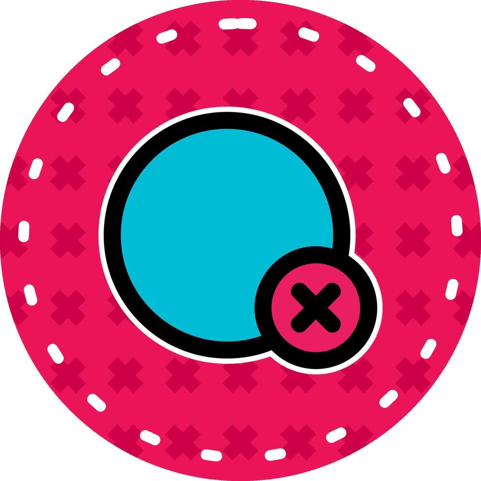 Delete circle Line Filled Sticker Icon vector