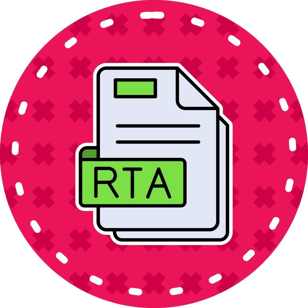 rta línea lleno pegatina icono vector