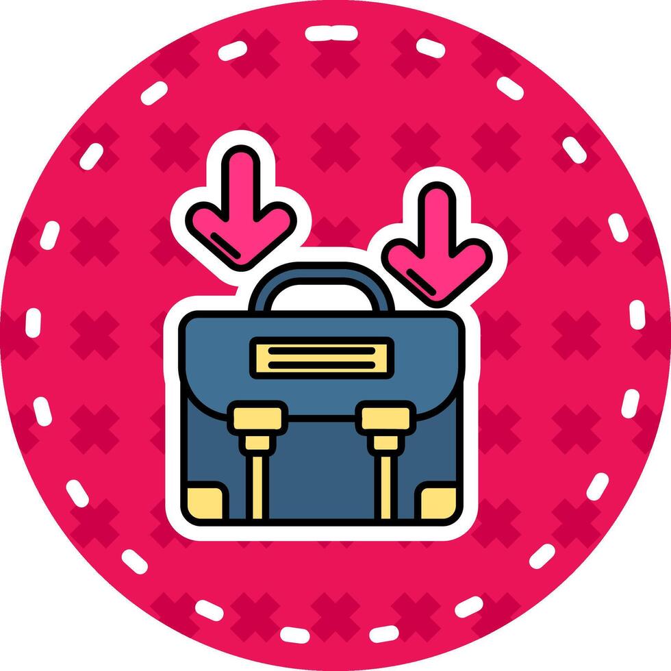 Career path Line Filled Sticker Icon vector