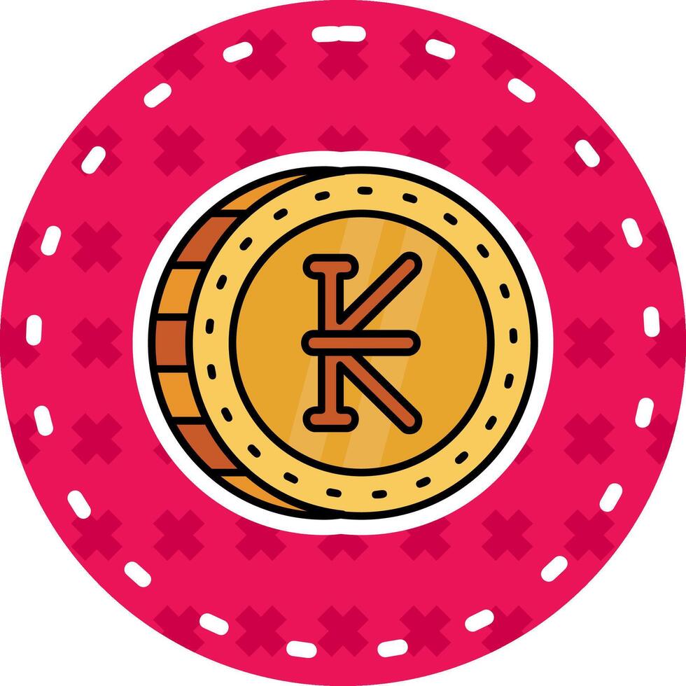 Kip Line Filled Sticker Icon vector