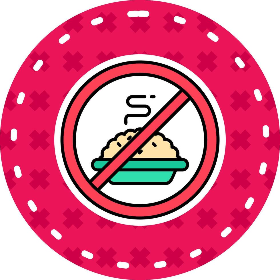 Fasting Line Filled Sticker Icon vector