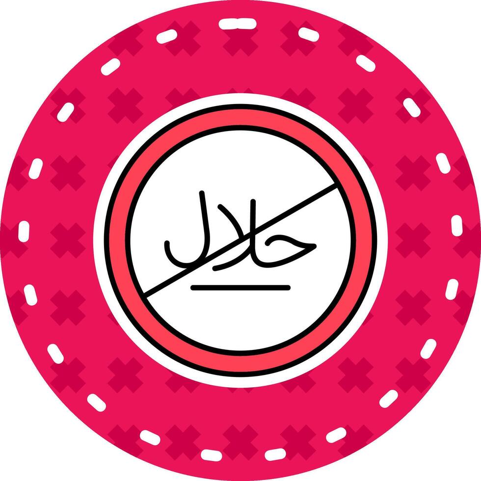 No Line Filled Sticker Icon vector