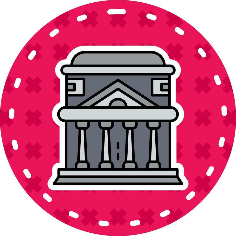Pantheon Line Filled Sticker Icon vector