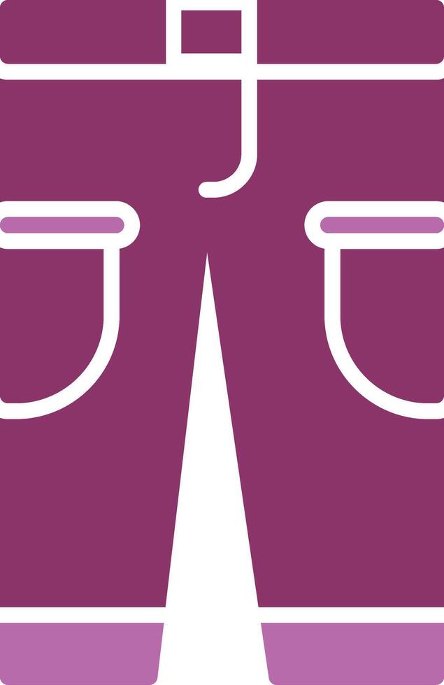 Pant Design Glyph Two Colour Icon vector