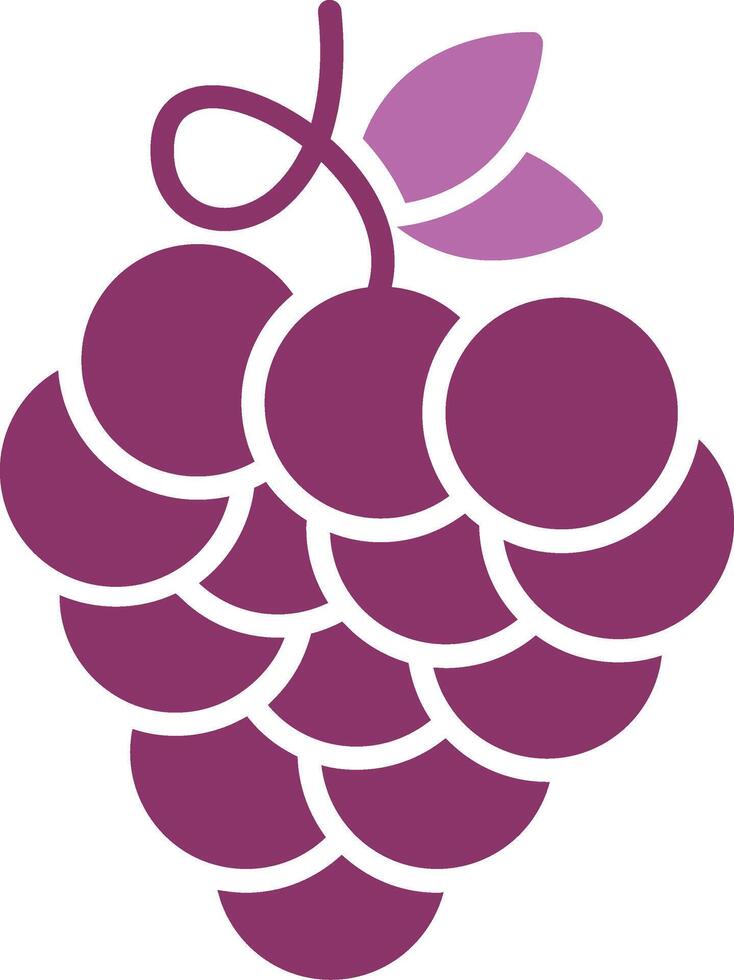 Zinfandel Grapes Glyph Two Colour Icon vector