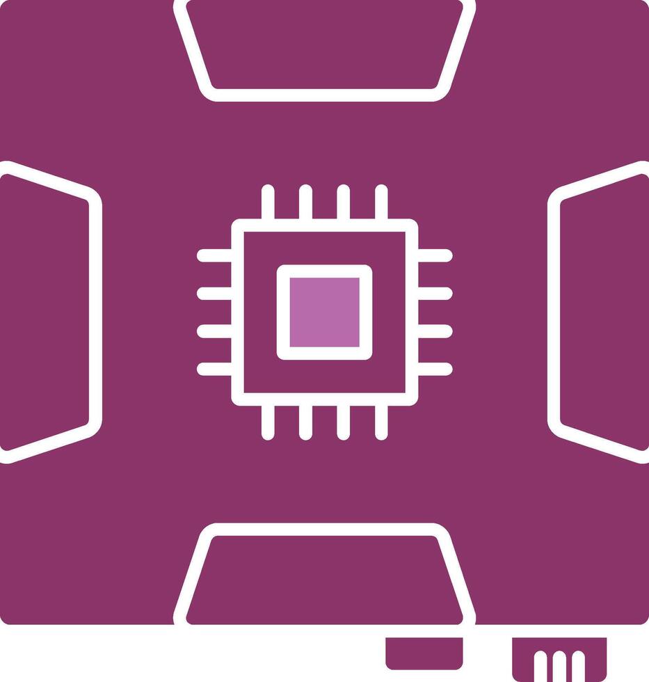 Motherboard Glyph Two Colour Icon vector