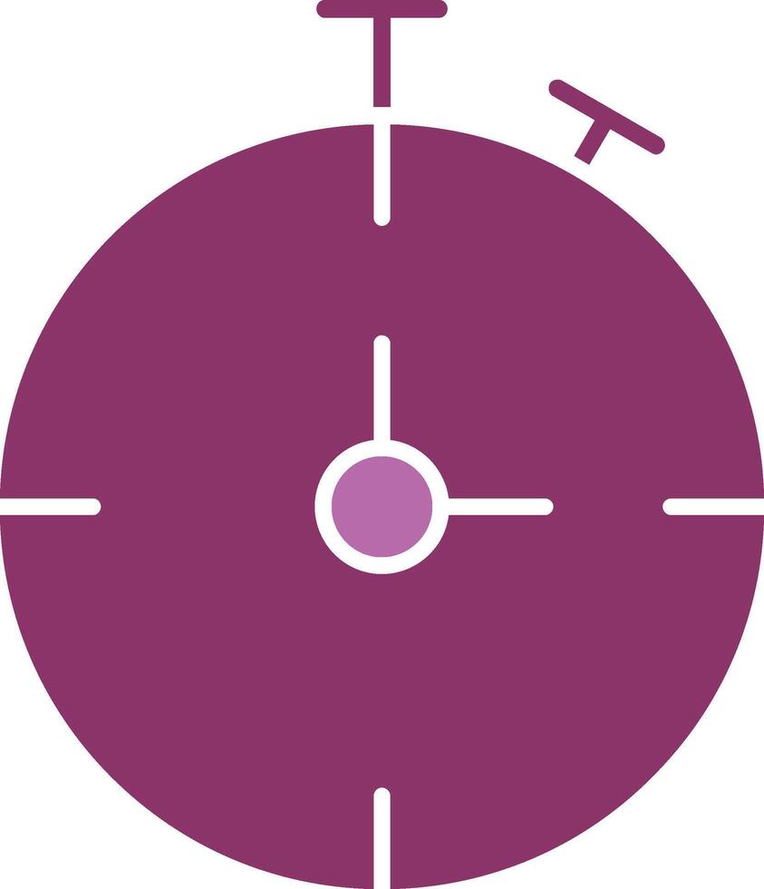 Chronometer Glyph Two Colour Icon vector