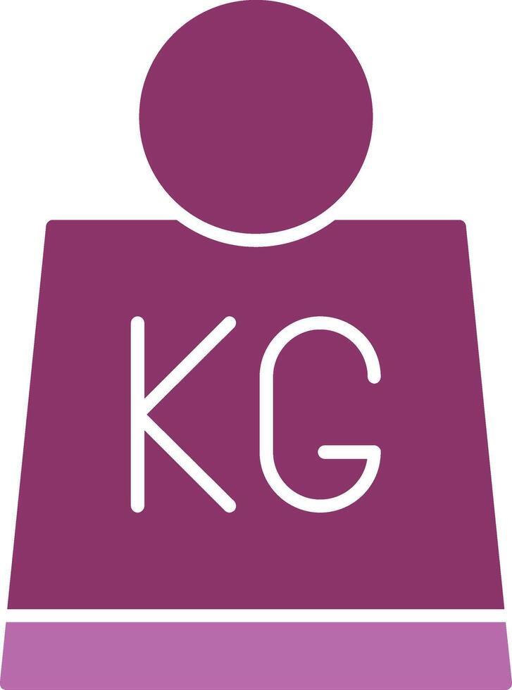 Weight Glyph Two Colour Icon vector