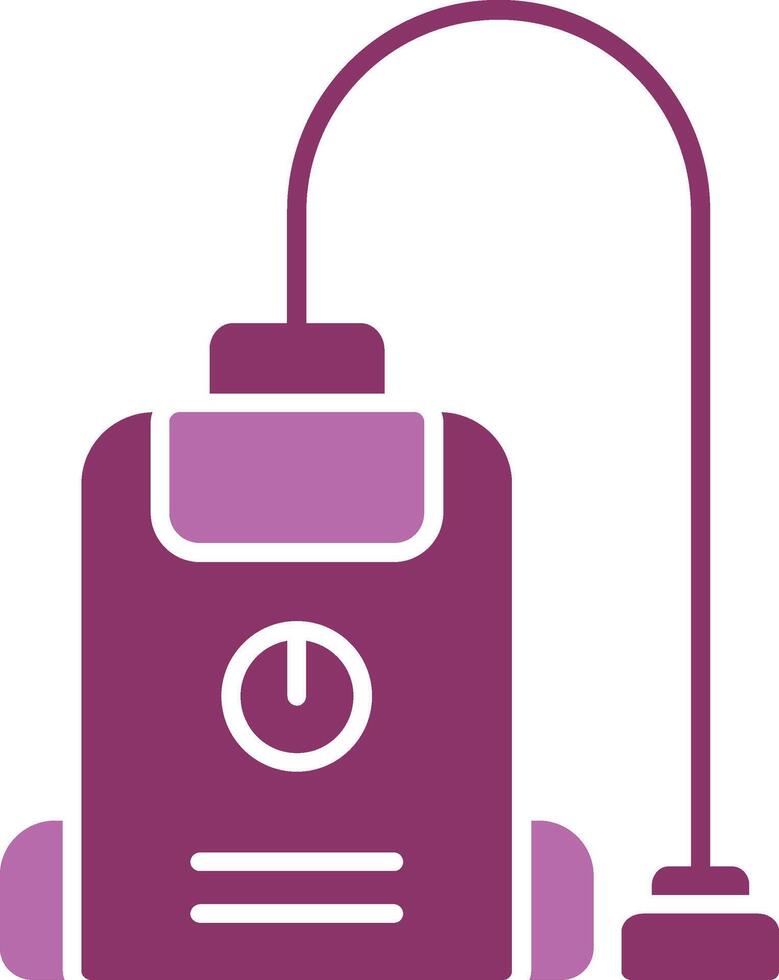 Vacuum Cleaner Glyph Two Colour Icon vector