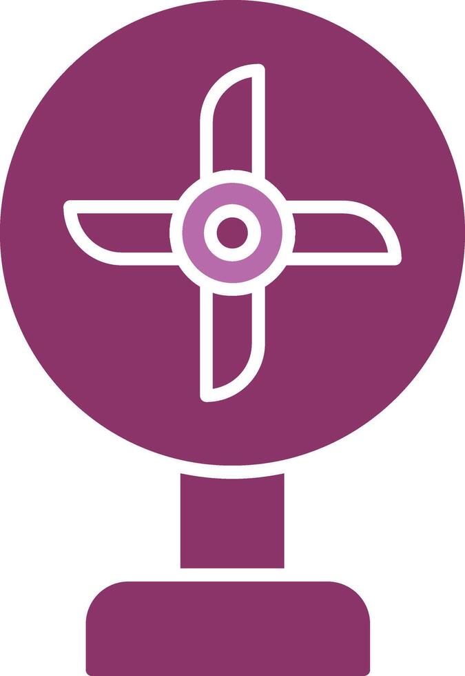 Fan Glyph Two Colour Icon vector
