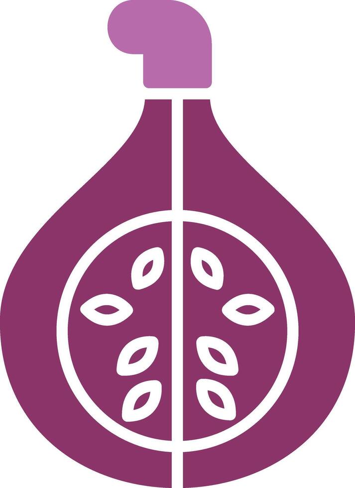 Fig Glyph Two Colour Icon vector