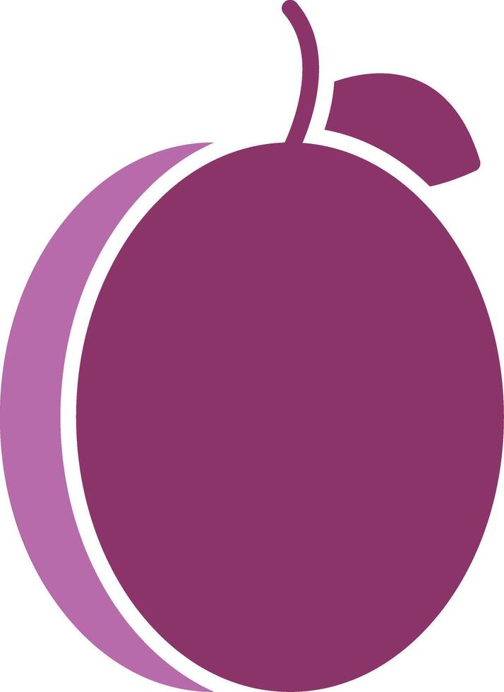 Plum Glyph Two Colour Icon vector
